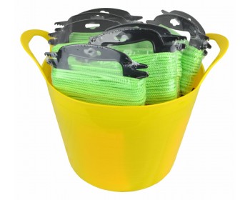 Bucket of 4mm x 20m Green Multi-Functional Polypropylene Rope (Hasps)